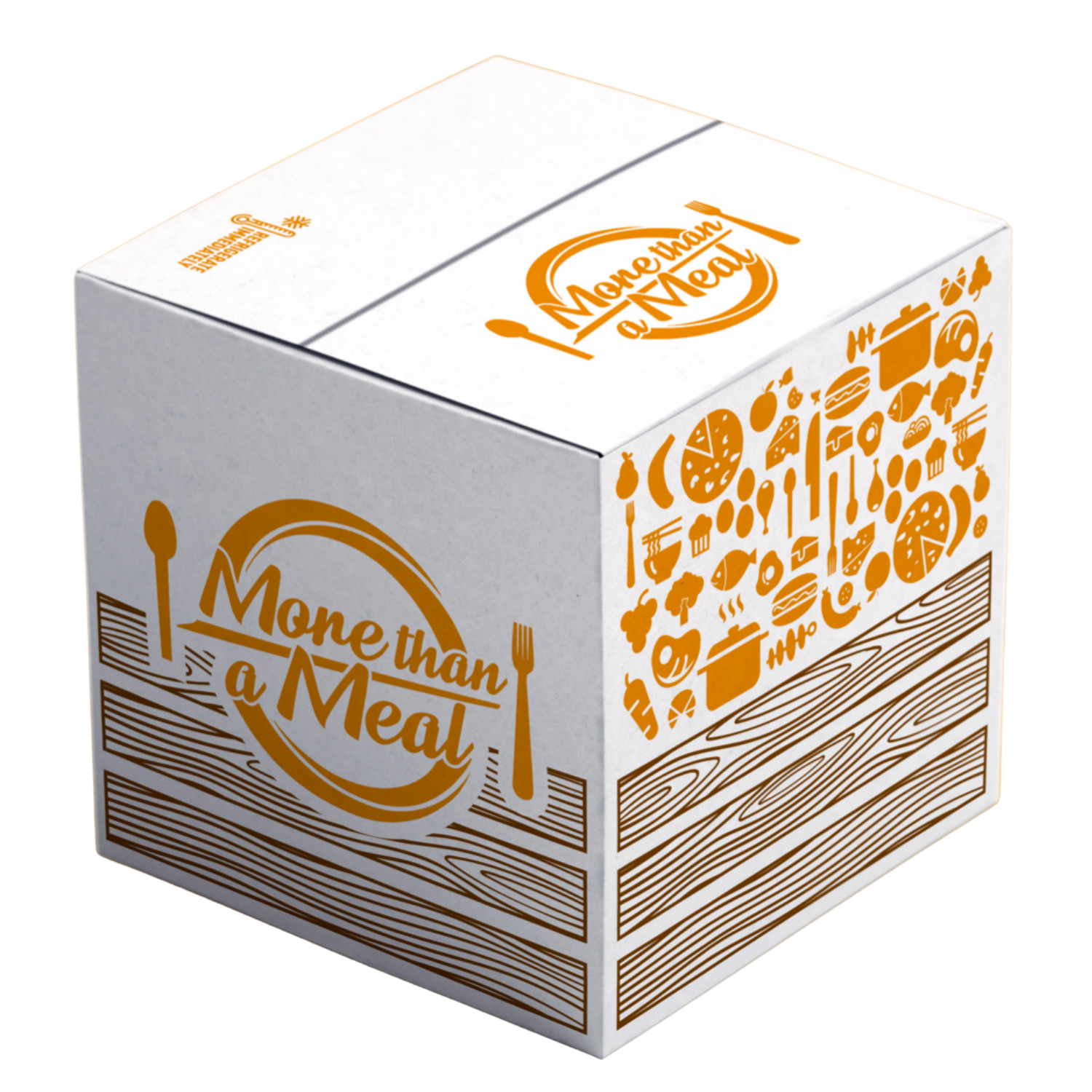 Company gift box without the need for an address delivered to the door of a friend, employee, or client
